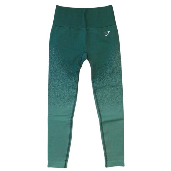 Gymshark Women's Adapt Ombre Seamless Tight Pant Leggings in Green/Light Green - Picture 1 of 7